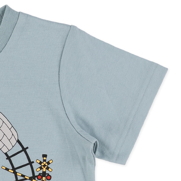 線路サークルプリント半袖Tシャツ