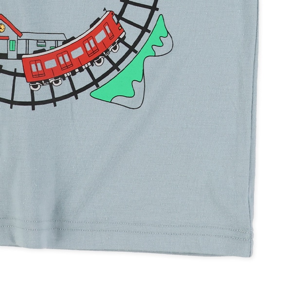 線路サークルプリント半袖Tシャツ