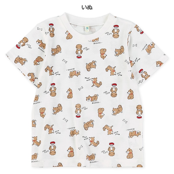 いぬ・昆虫総柄半袖Tシャツ