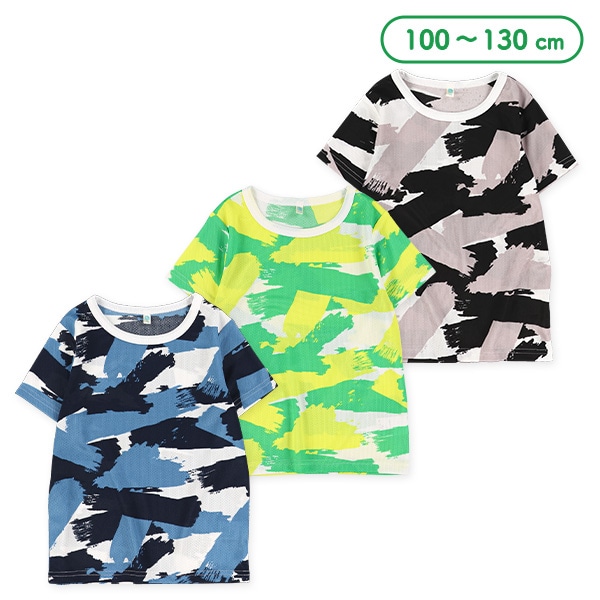 メッシュペンキ半袖Tシャツ