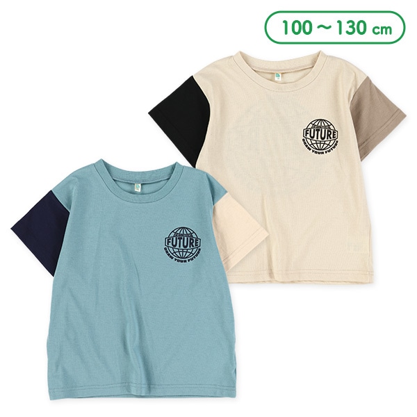 サークルロゴ配色半袖Tシャツ