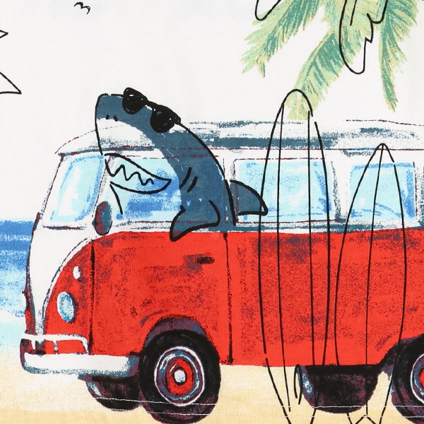 サメドライバードロップショルダー半袖Tシャツ