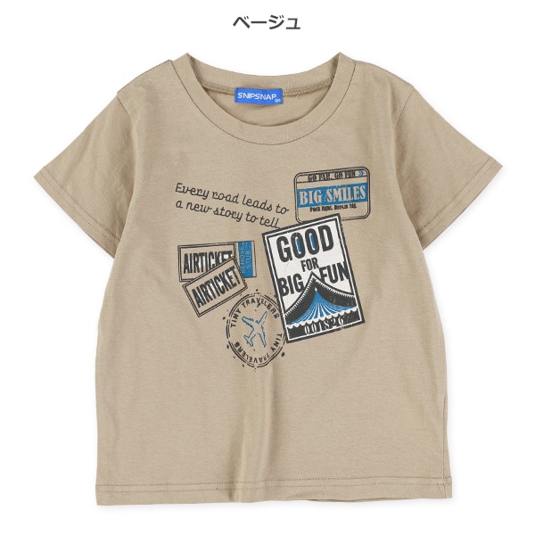 ロゴスタンププリント半袖Tシャツ