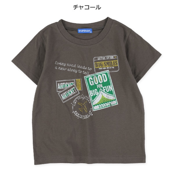 ロゴスタンププリント半袖Tシャツ