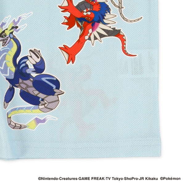 ポリエステルメッシュ総柄半袖Tシャツ（ポケモン）