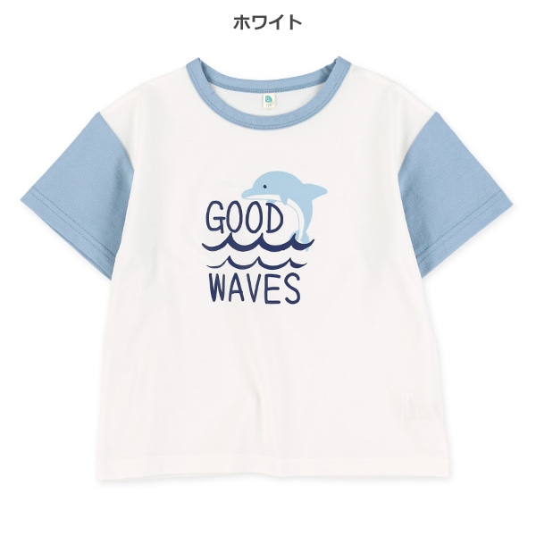 接触冷感マリンロゴプリント半袖Tシャツ