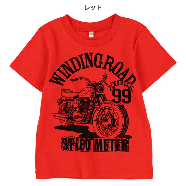 バイクロゴプリント半袖Tシャツ