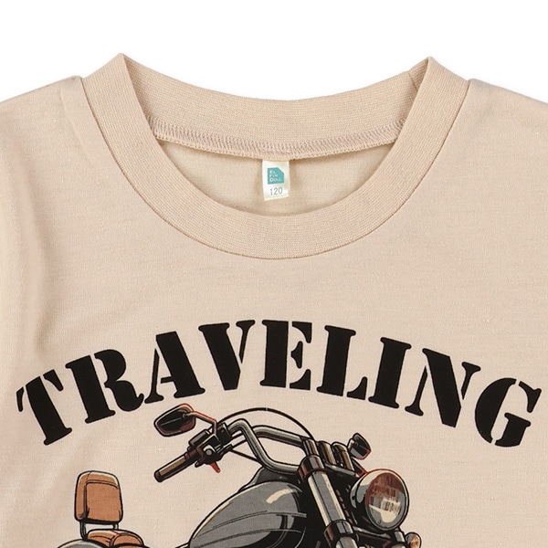 バイクロゴプリント半袖Tシャツ