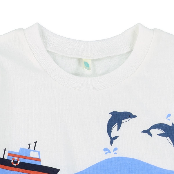 恐竜・海の生き物プリント半袖Tシャツ