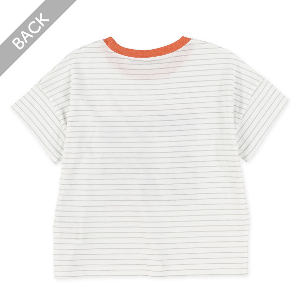 アニマルパネルドロップショルダーTシャツ