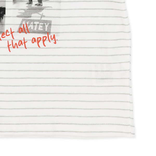 アニマルパネルドロップショルダーTシャツ