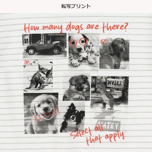 アニマルパネルドロップショルダーTシャツ