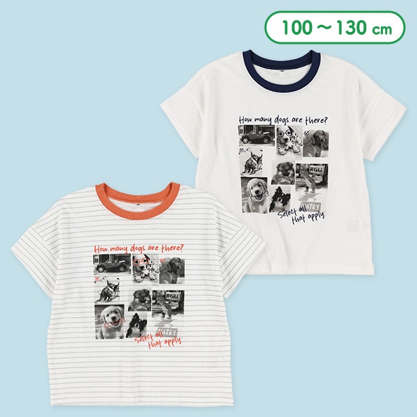 アニマルパネルドロップショルダーTシャツ