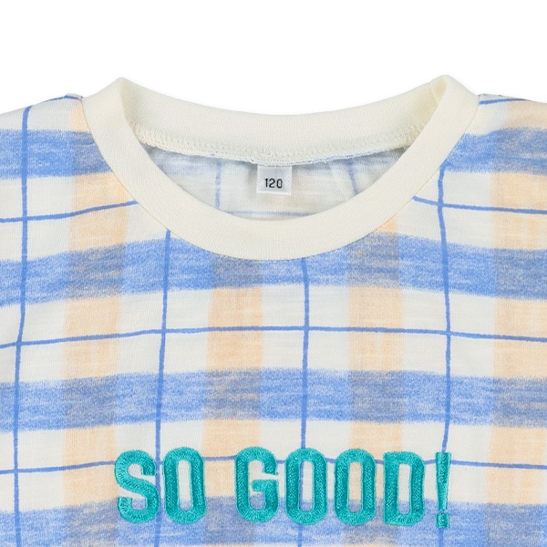 スラブ刺繍半袖Tシャツ