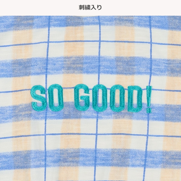 スラブ刺繍半袖Tシャツ