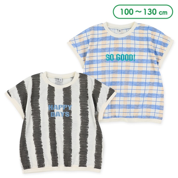 スラブ刺繍半袖Tシャツ