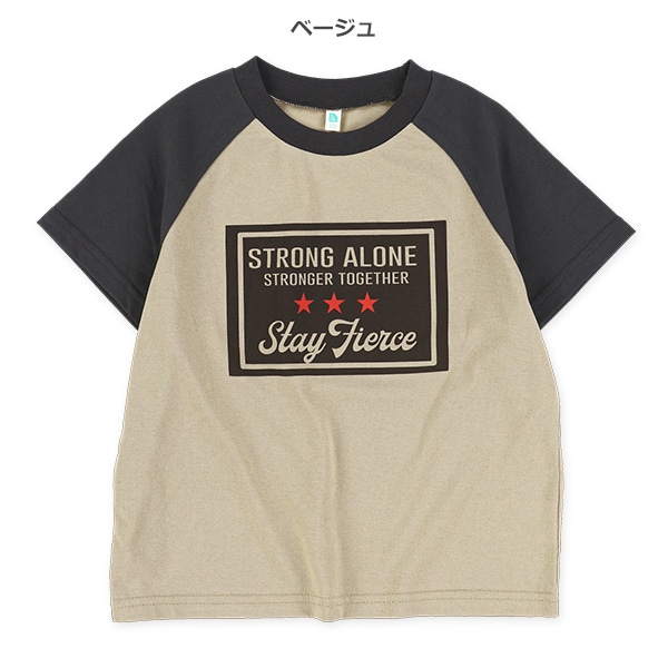 ボックスプリントラグラン半袖Tシャツ