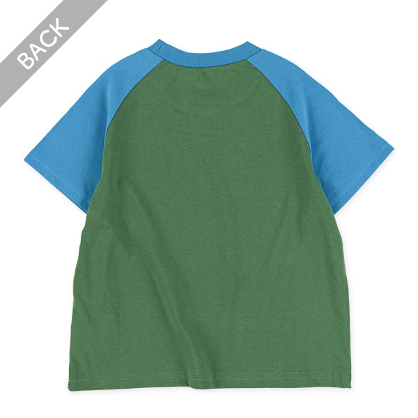 ボックスプリントラグラン半袖Tシャツ