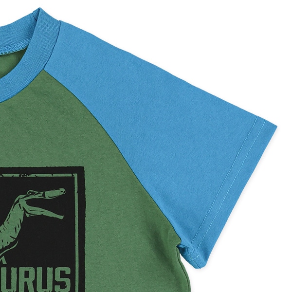 ボックスプリントラグラン半袖Tシャツ