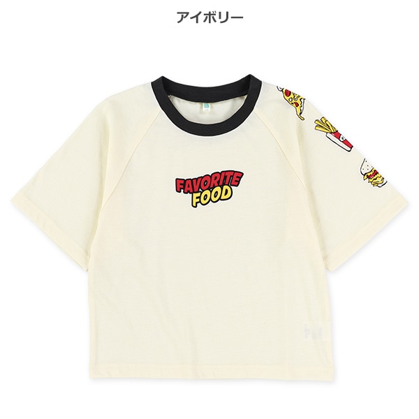 ファーストフード柄半袖Tシャツ