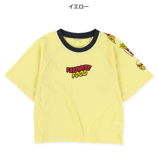 ファーストフード柄半袖Tシャツ
