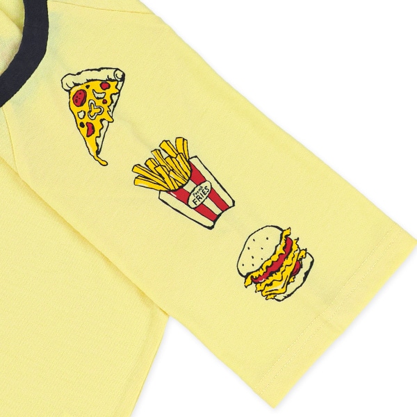 ファーストフード柄半袖Tシャツ