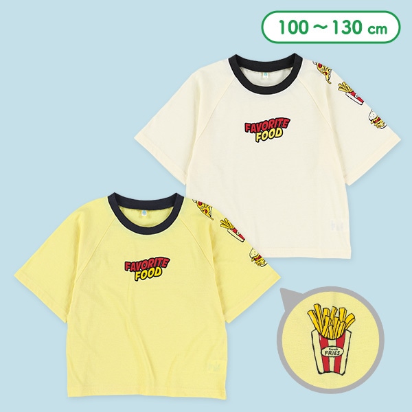 ファーストフード柄半袖Tシャツ