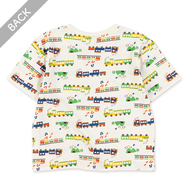 電車・汽車カラフル半袖Tシャツ