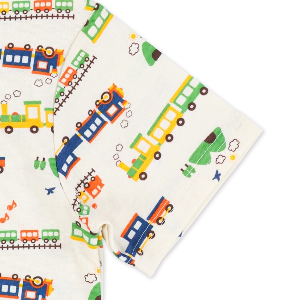 電車・汽車カラフル半袖Tシャツ