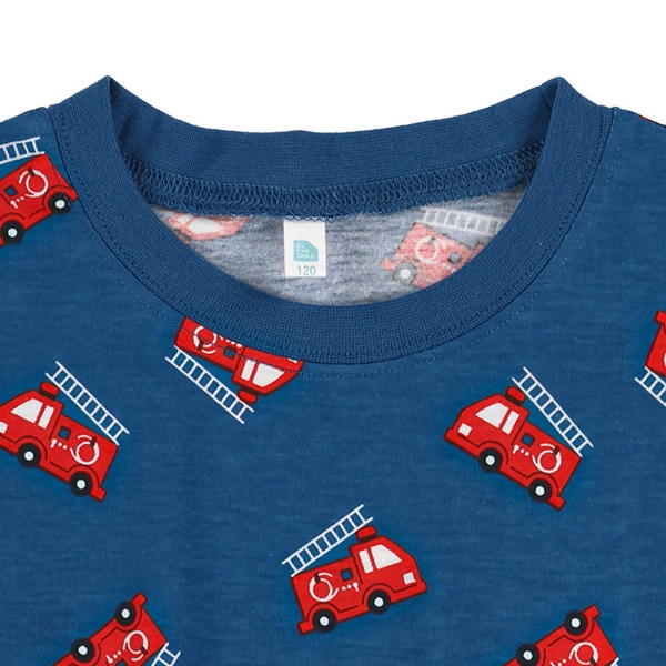 消防車総柄ビッグ半袖Tシャツ