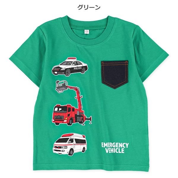はたらくくるまポケット半袖Tシャツ