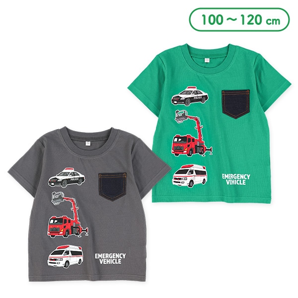 はたらくくるまポケット半袖Tシャツ