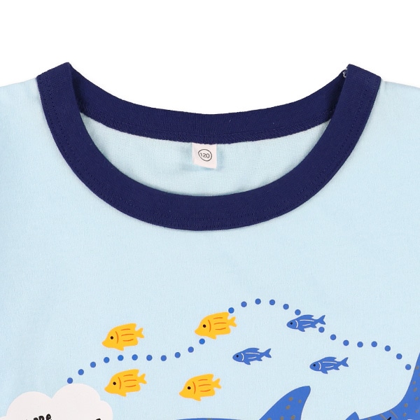 海の生き物プリント半袖Tシャツ