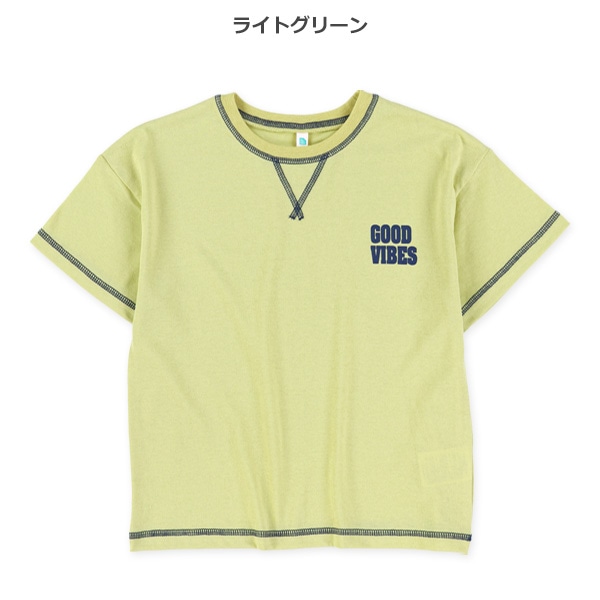 ステッチカラーロゴ半袖Tシャツ