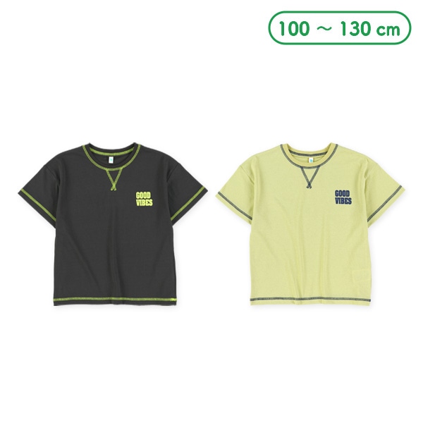 ステッチカラーロゴ半袖Tシャツ