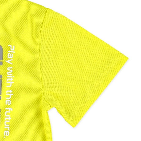 ロゴプリントメッシュ半袖Tシャツ