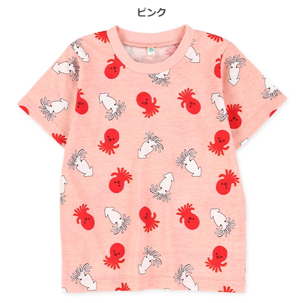 生き物総柄半袖Tシャツ