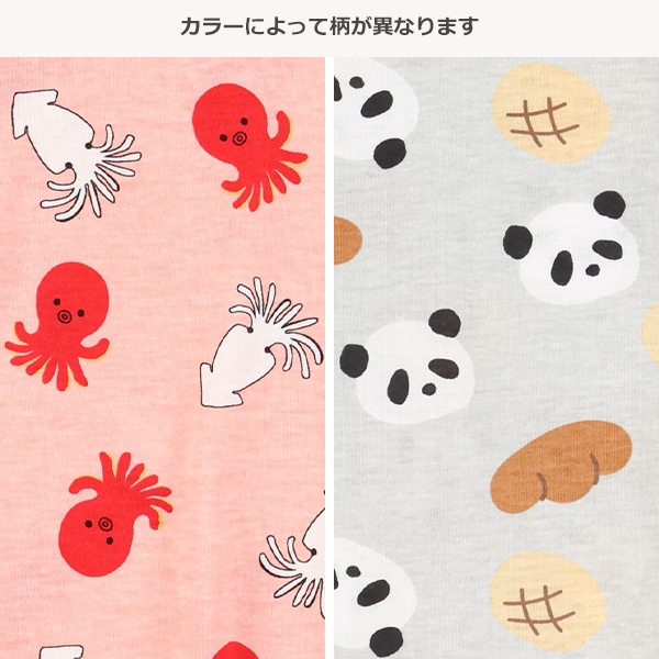 生き物総柄半袖Tシャツ