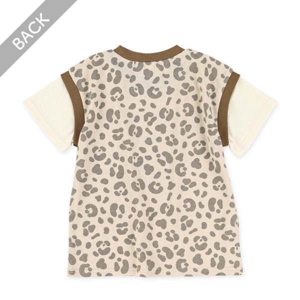 アニマルロゴレイヤード風半袖Tシャツ
