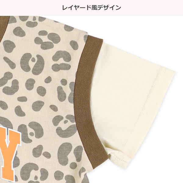 アニマルロゴレイヤード風半袖Tシャツ