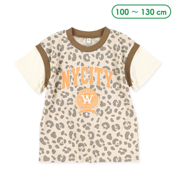 アニマルロゴレイヤード風半袖Tシャツ