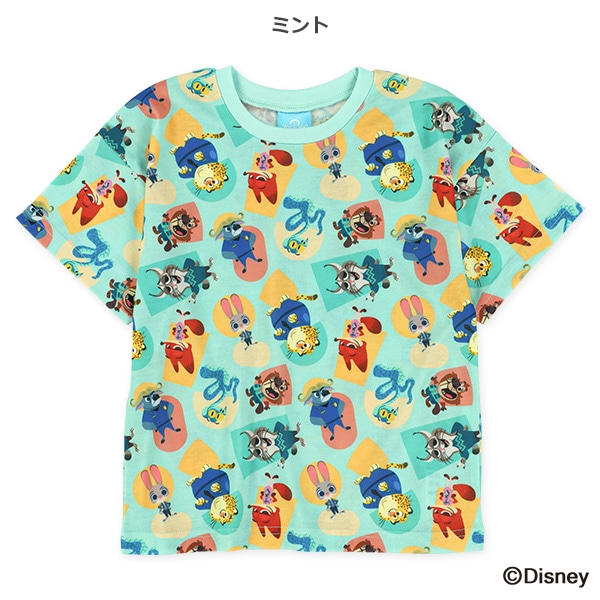 ズートピア総柄半袖Tシャツ