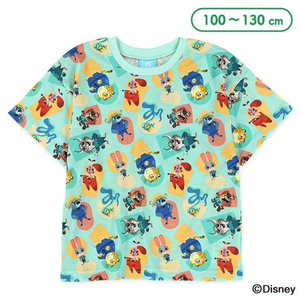 ズートピア総柄半袖Tシャツ