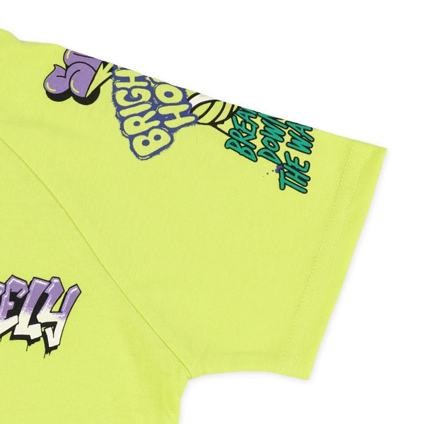 ロゴ肩胸プリントラグラン半袖Tシャツ