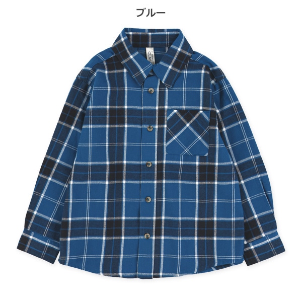 ビエラチェック柄長袖シャツ
