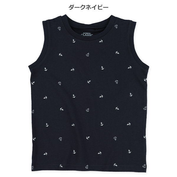 マリン柄プリントタンクトップ