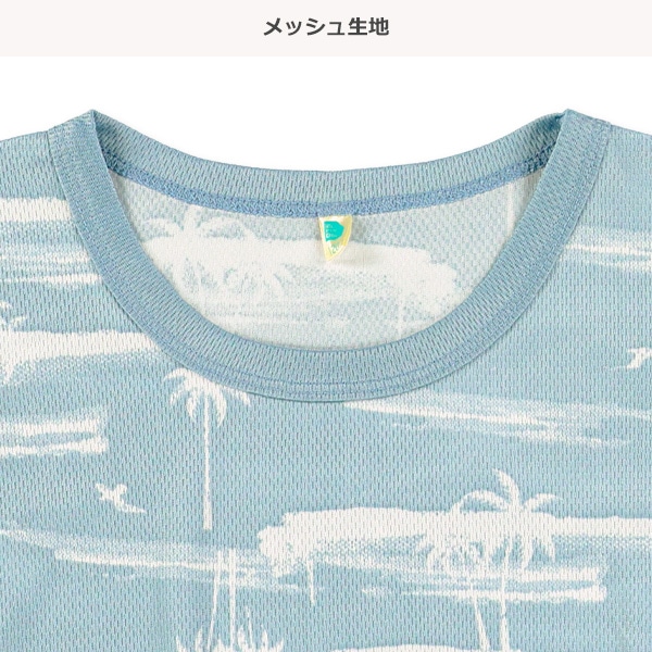 メッシュビーチ柄タンクトップ