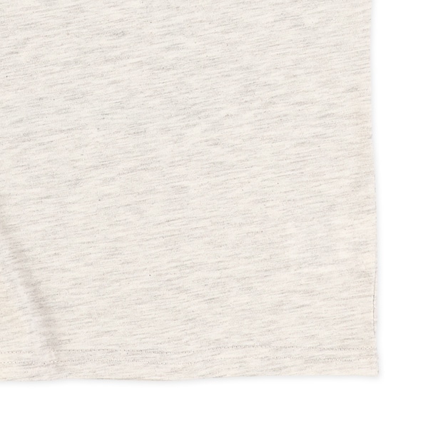 サガラ刺繍バックプリントドロップショルダーTシャツ