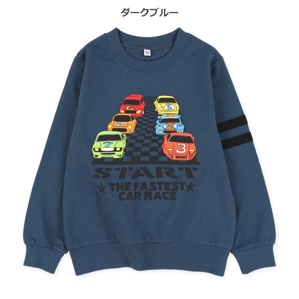 ミニ裏毛くるま袖ライントレーナー