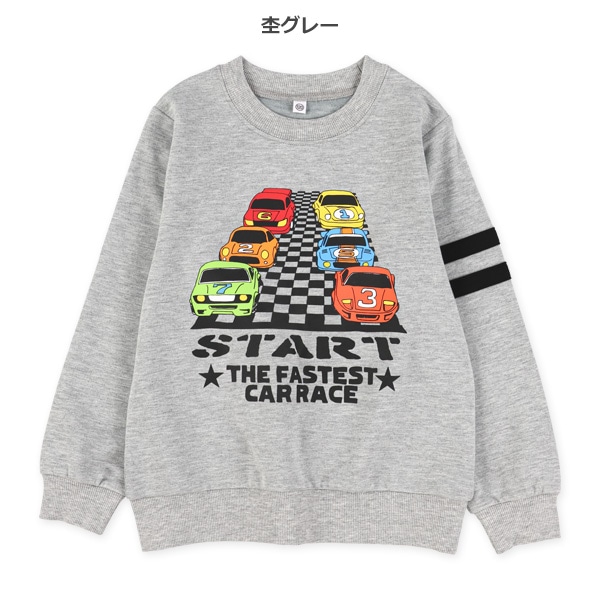 ミニ裏毛くるま袖ライントレーナー
